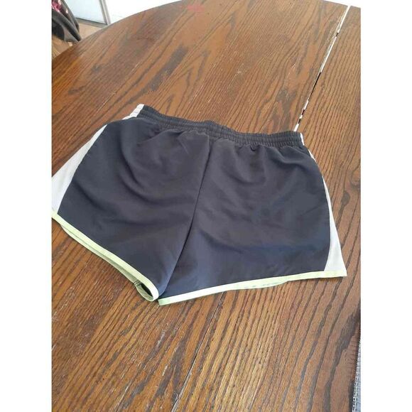 Small 4/6 Danskin Now Running Shorts with Liner Grey White Yellow - Picture 3 of 4
